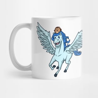 Little hedgehog riding Pegasus Mug